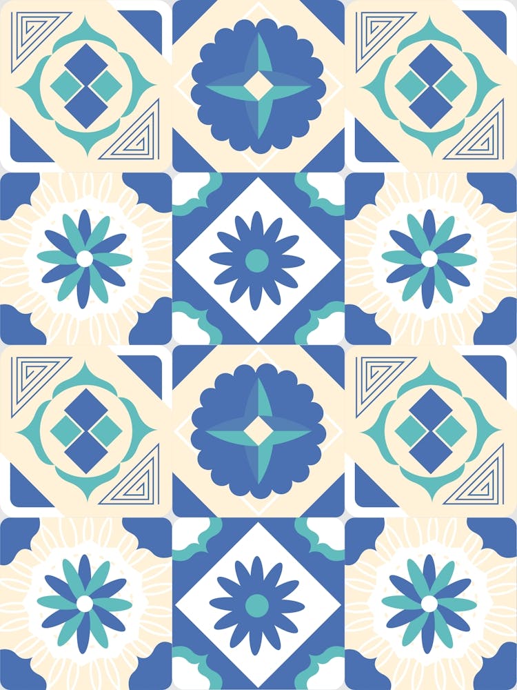 Azulejo 2 - vector tiles, Portuguese tiles