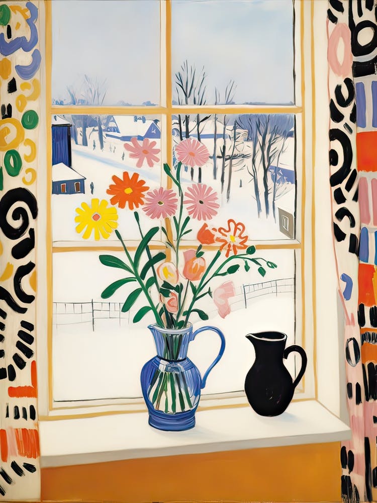 The Windowsill Of Rovaniemi   Finland Snow Inspired By Matisse 1