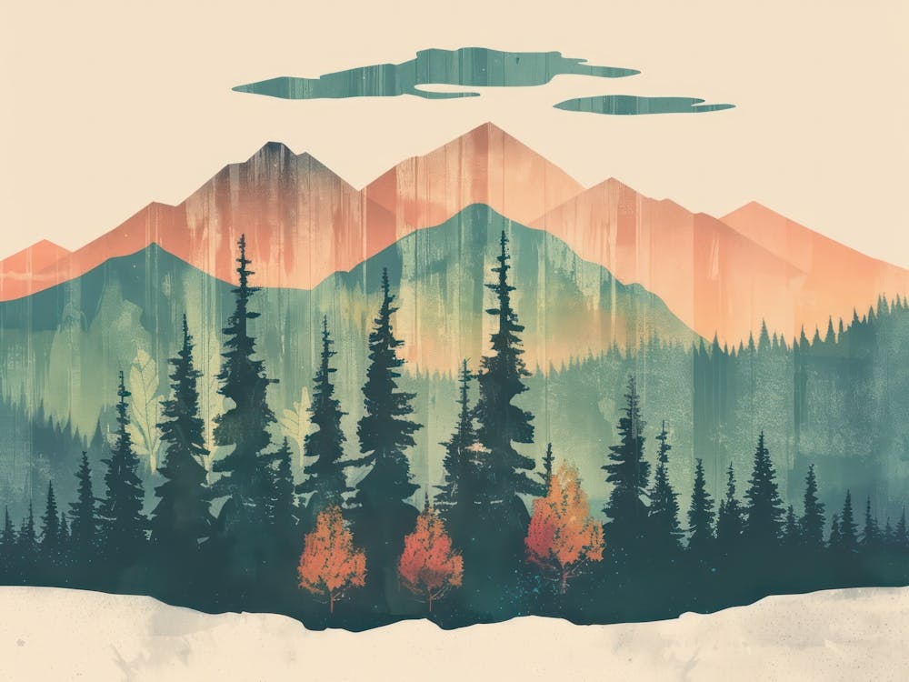 Vintage Woods Illustration 5