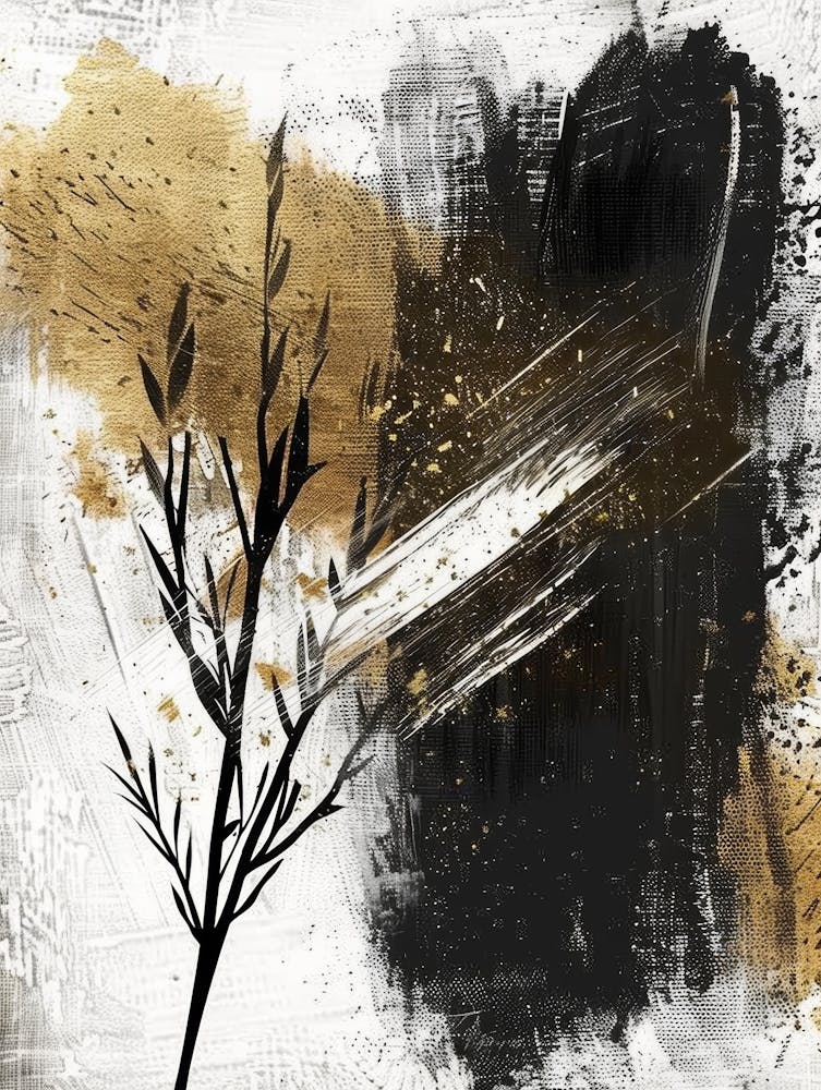 Black And Gold Canvas Print 32