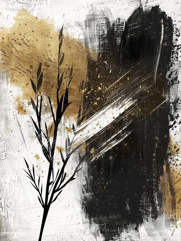 Black And Gold Canvas Print 32