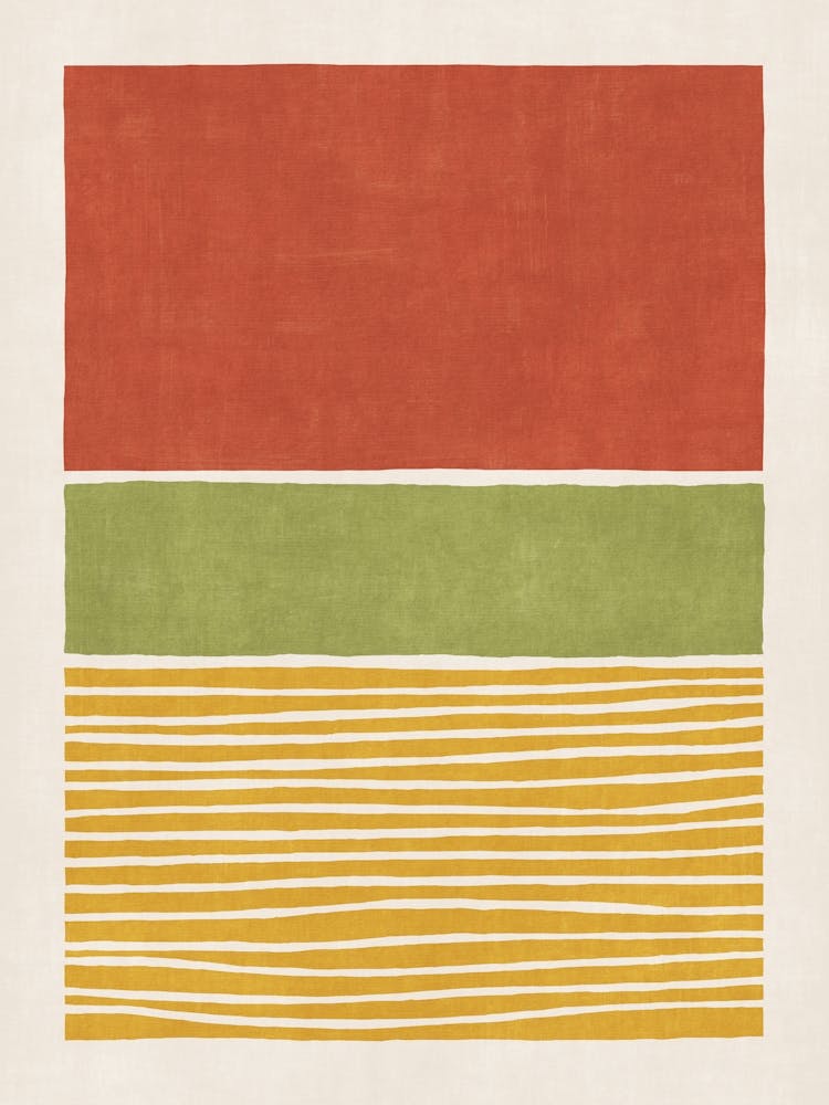 Color Block Yellow Green Red 04