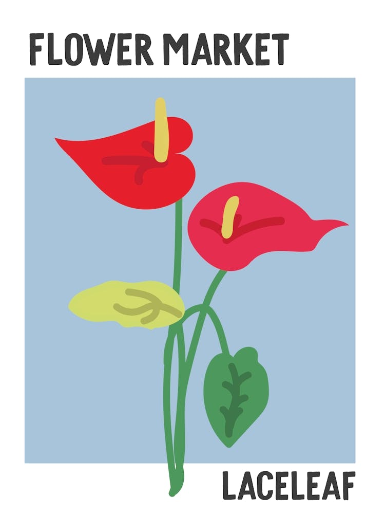 Flower Market Poster Laceleaf