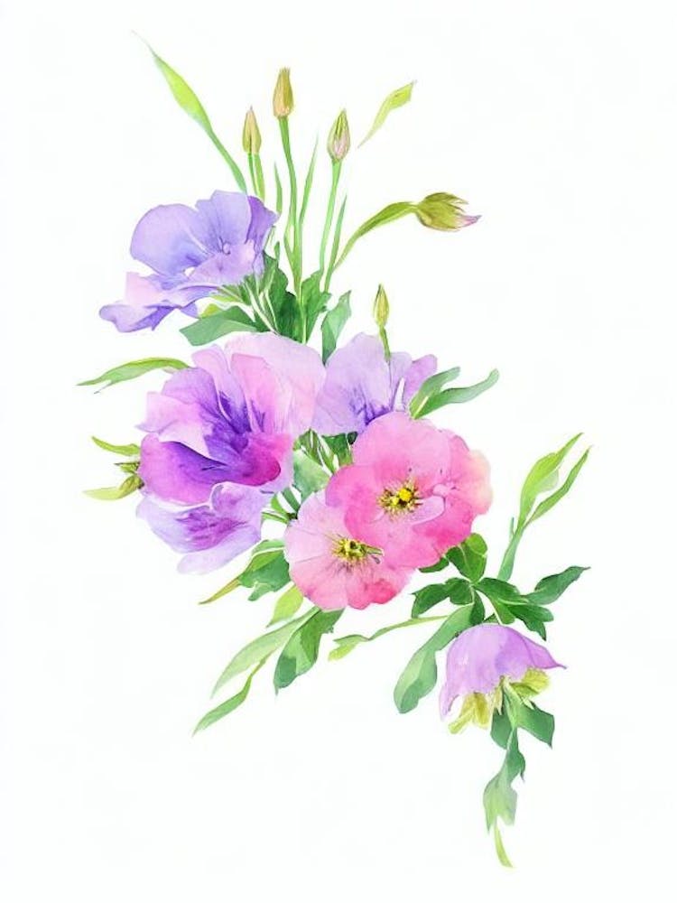 Lisianthus 2 Watercolour Flower