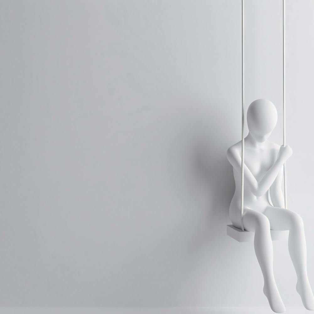Portrait Of A Woman On A Swing