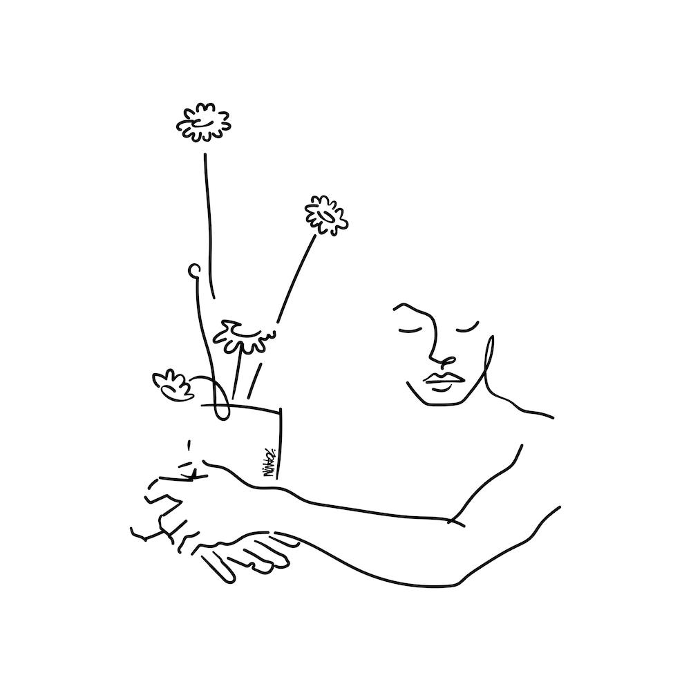 My Flowers Square Line