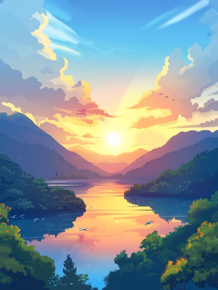 Sunset In The Mountains 57