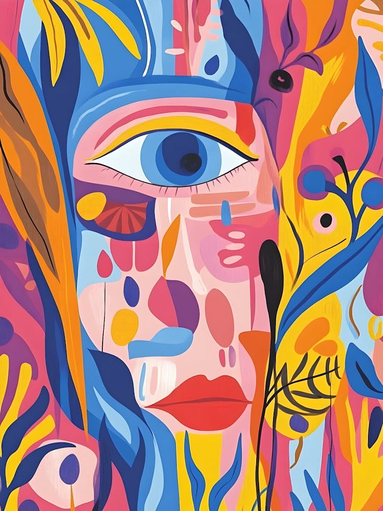 Abstract Of A Woman'S Face 1