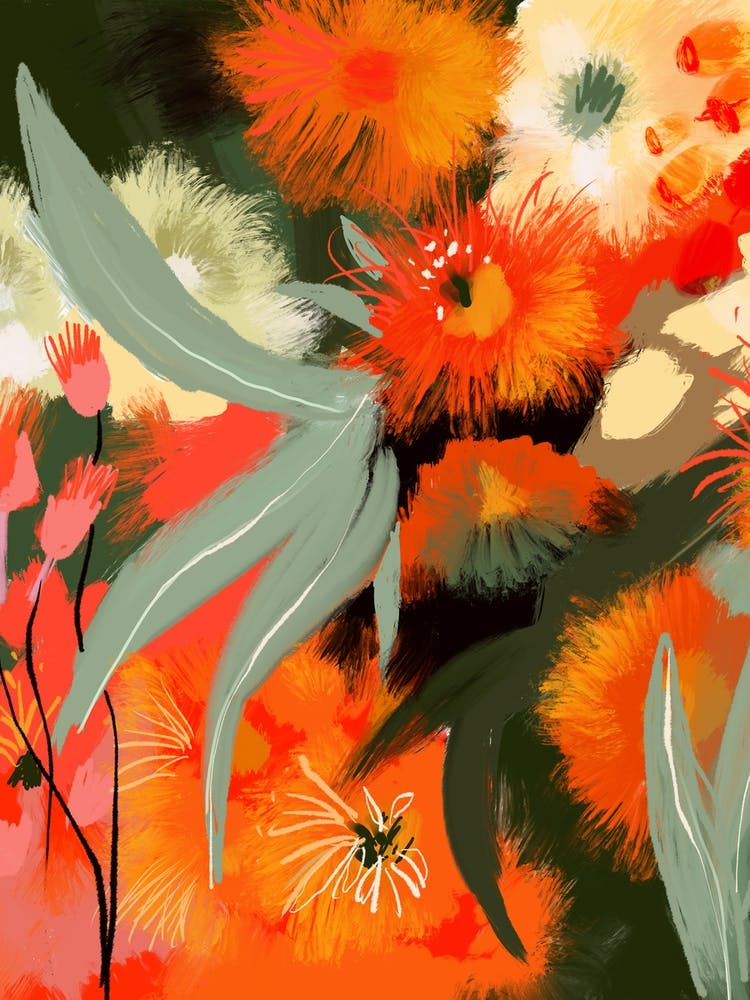 Eucalyptus Abstract Red