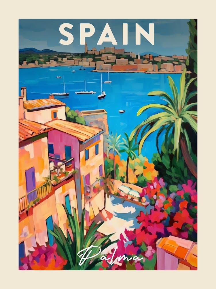 Palma De Mallorca 3 Fauvist Painting Travel Poster