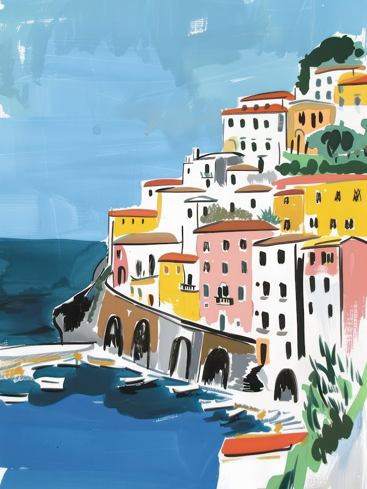 Travel Poster Happy Places Amalfi Coast 7