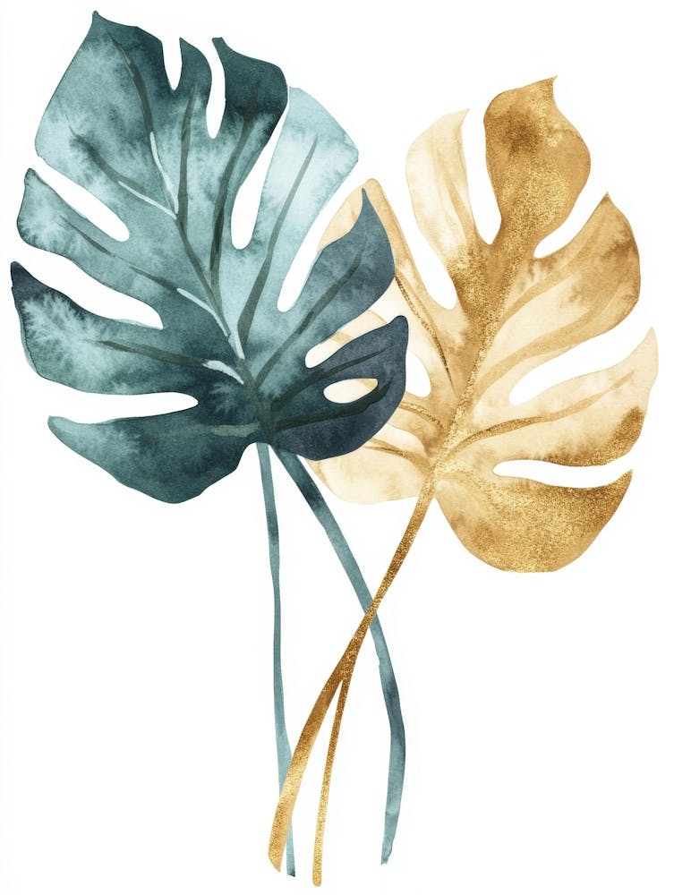 Two Monstera Leaves 1