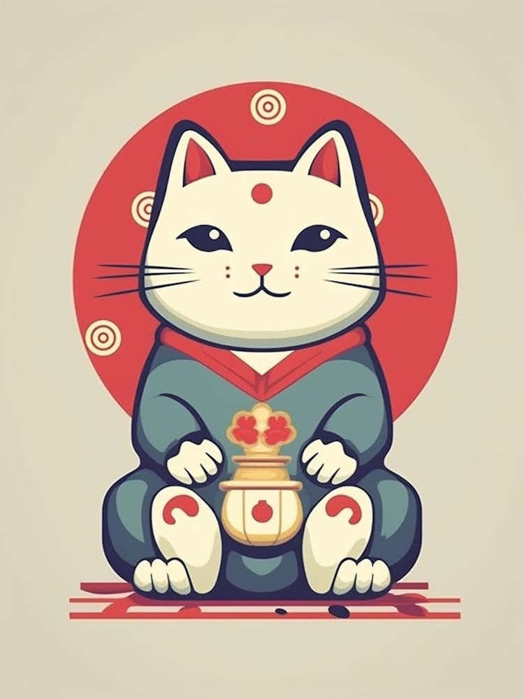 Maneki Neko Lucky Cat Japanese 10