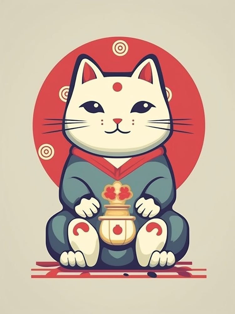 Maneki Neko Lucky Cat Japanese 10