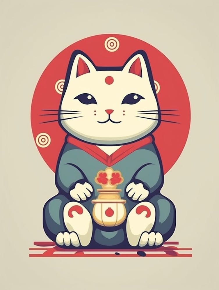 Maneki Neko Lucky Cat Japanese 10