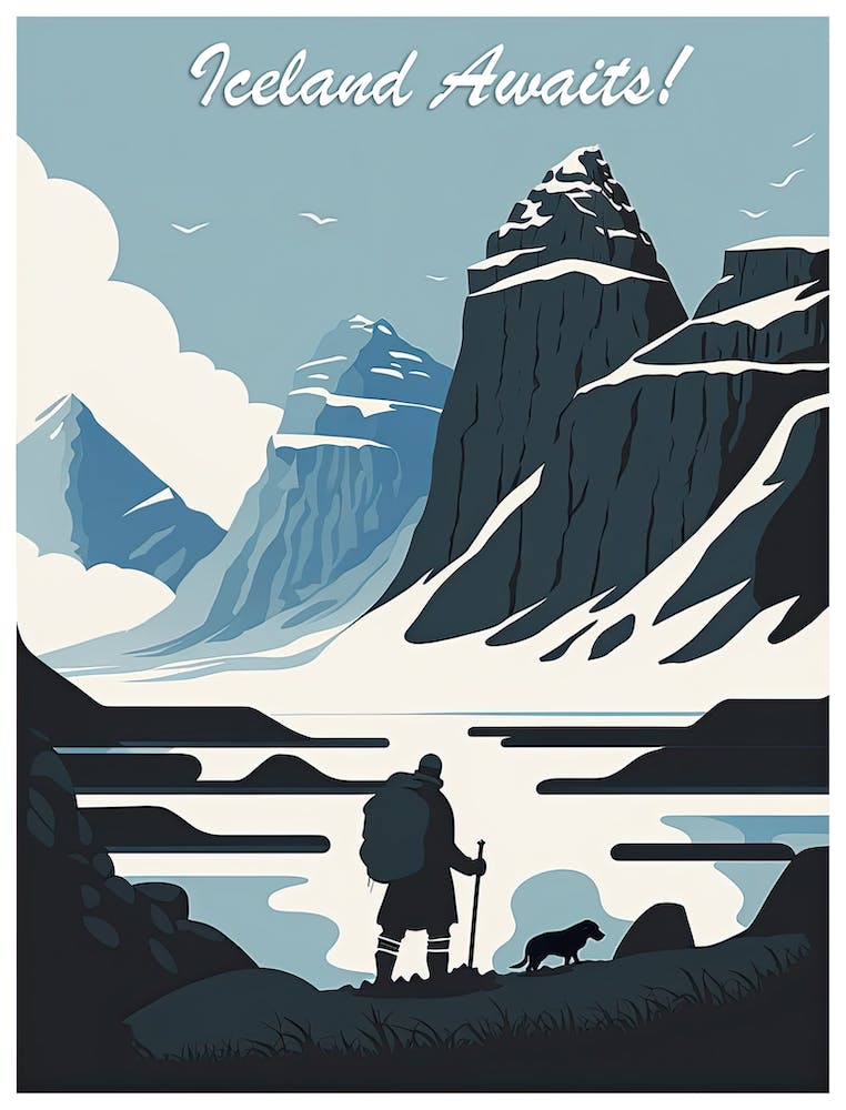 Iceland travel poster