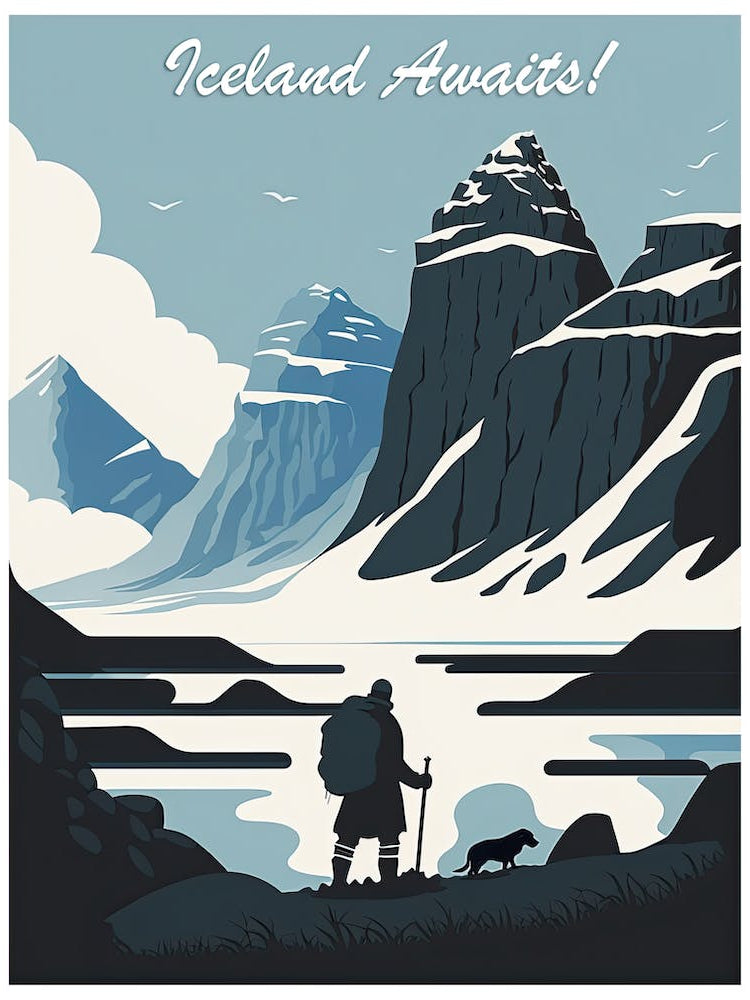 Iceland travel poster