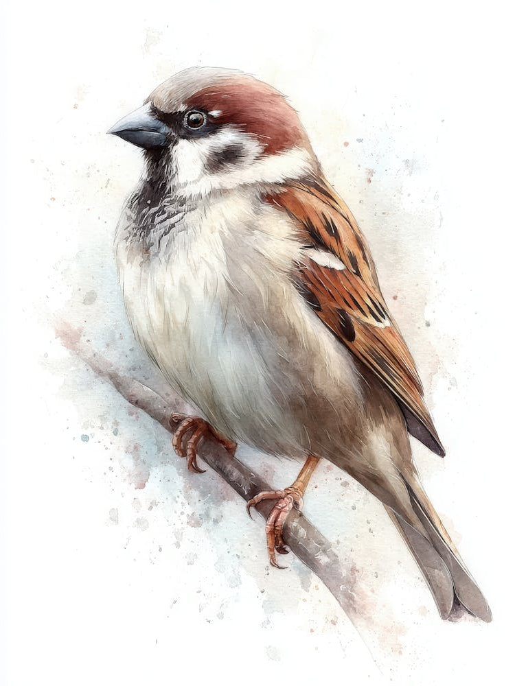 Aihrgdesign Isolated Watercolor Painting Of Birds Sparrow Per 00596044 98a8 4b51 Bc1d C70f08ce228b 0