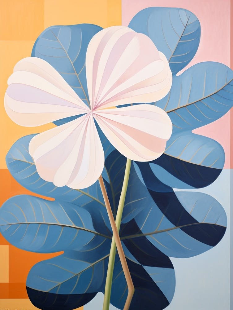 Hydrangea 1 Hilma Af Klint Inspired Pastel Flower Painting