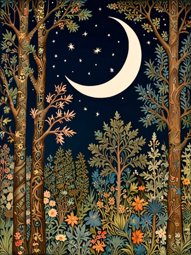 William Morris Moon In The Forest 15