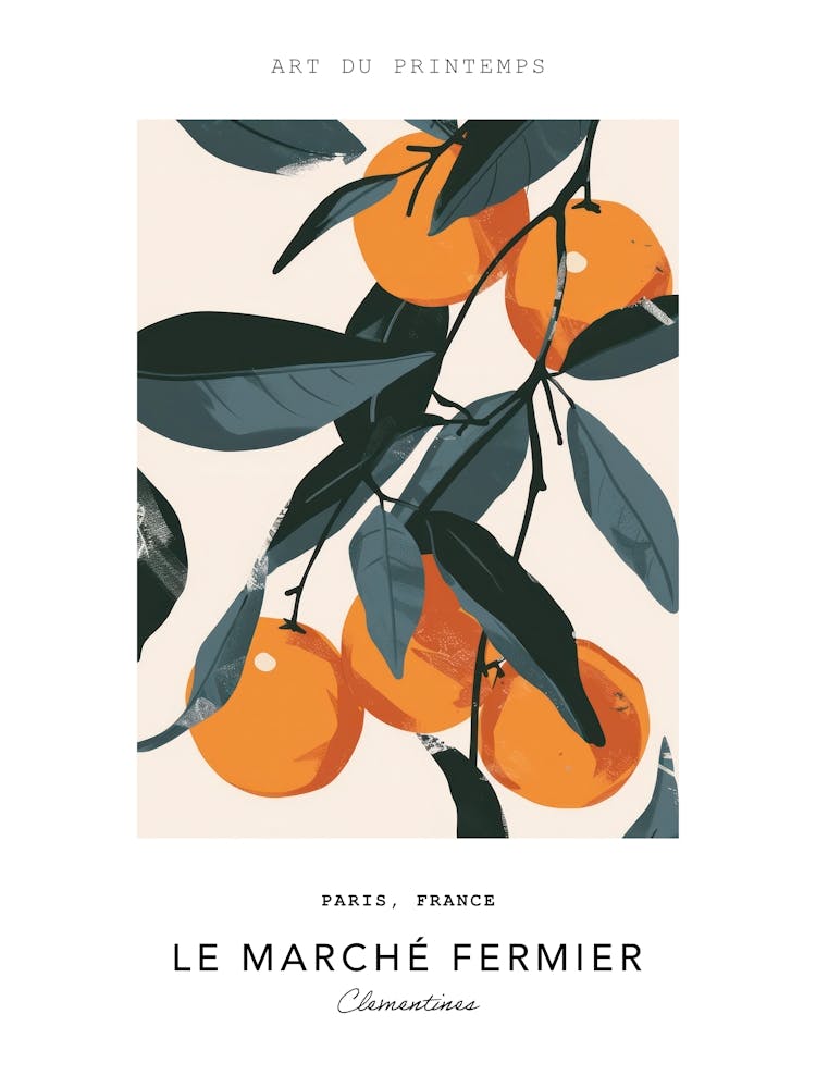 Clementines Le Marche Fermier Poster 6