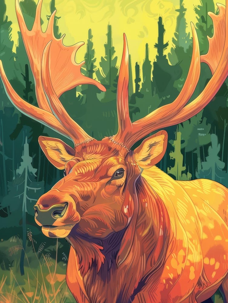 Elk Illustration 9