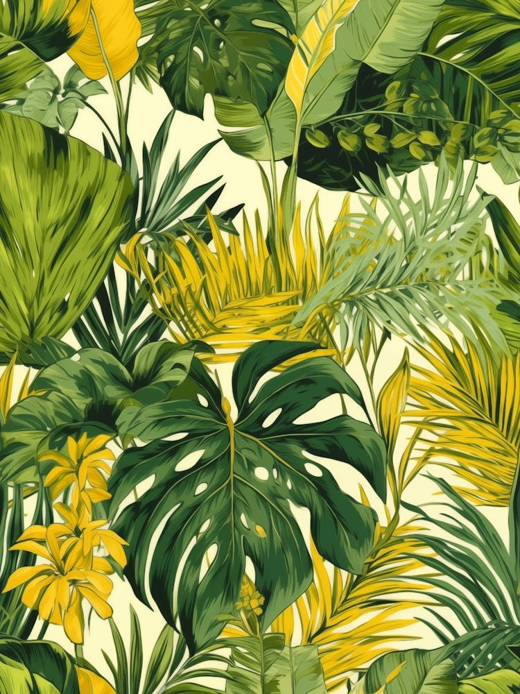 Tropical Leaves Seamless Pattern 6