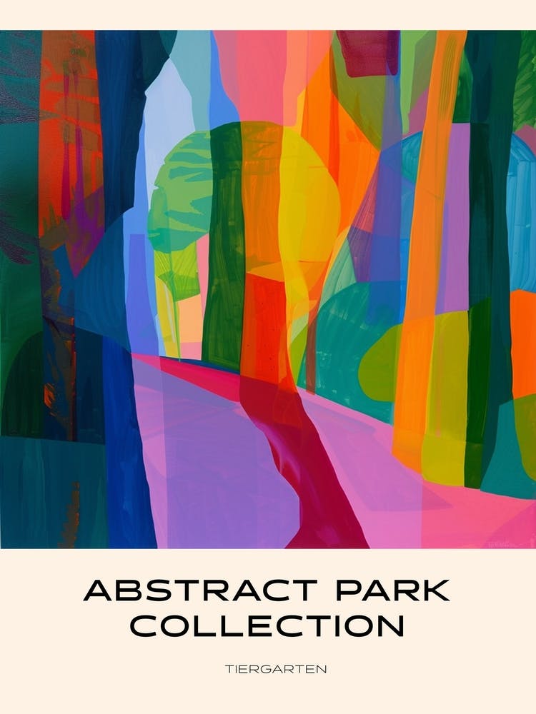 Abstract Park Collection Poster Tiergarten Berlin 1