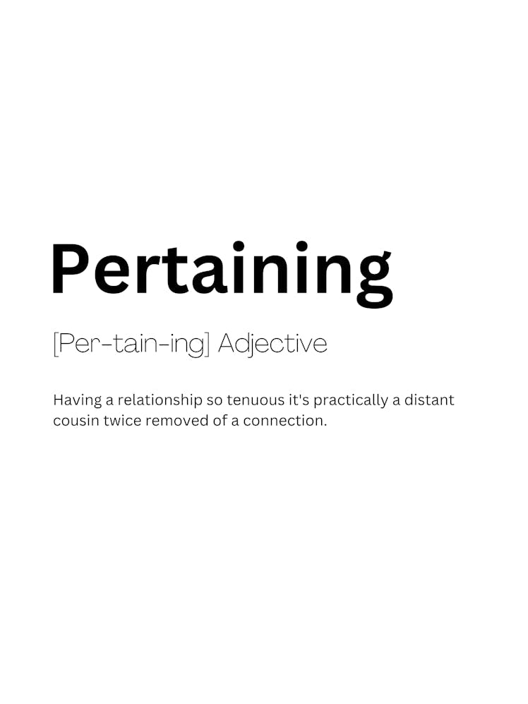 Pertaining Definition Meaning
