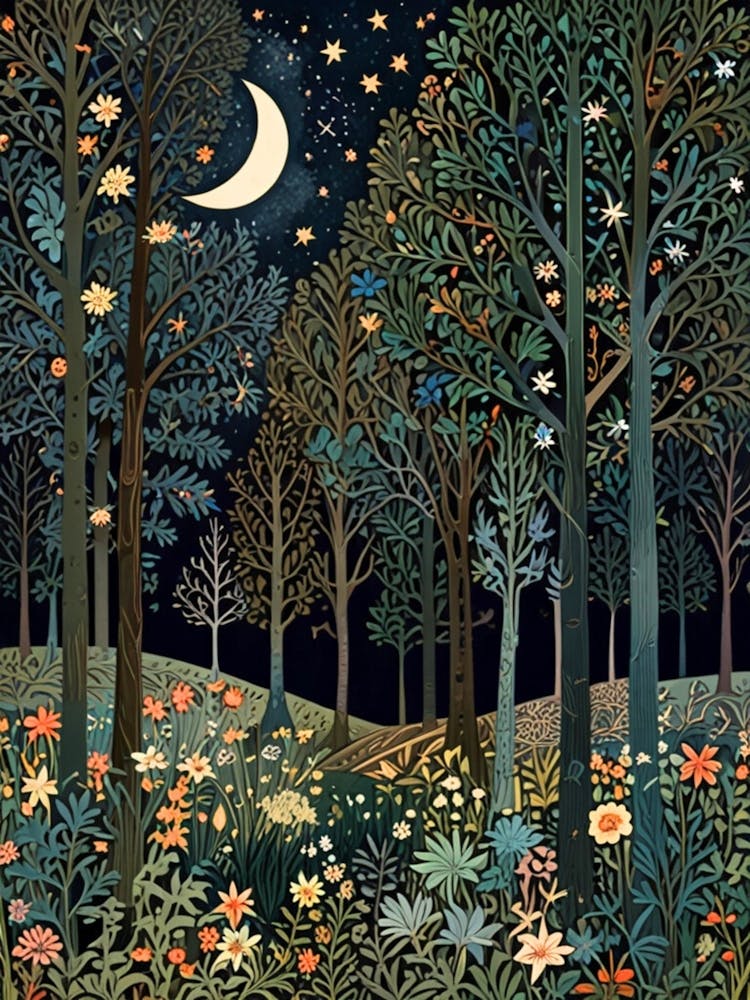 William Morris Night In The Forest 49