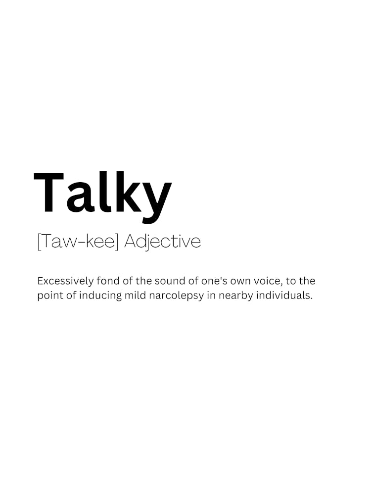 Talky Definition Meaning