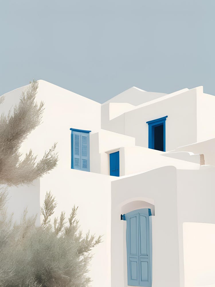 White Houses In Greece