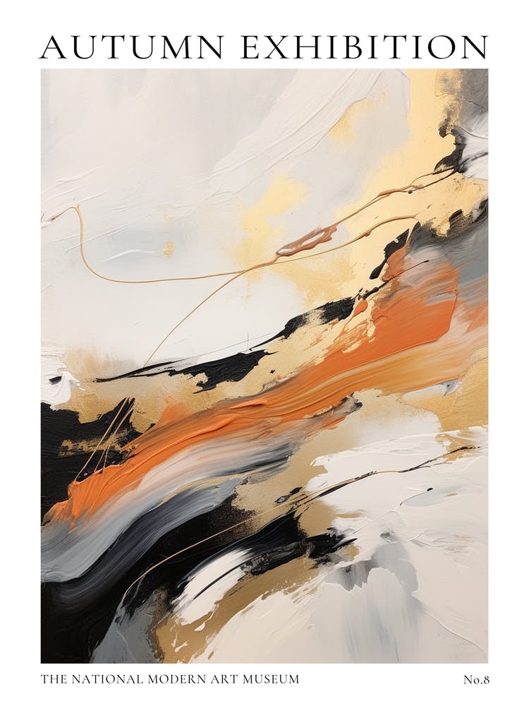 Autumn Exhibition Modern Abstract Poster 8