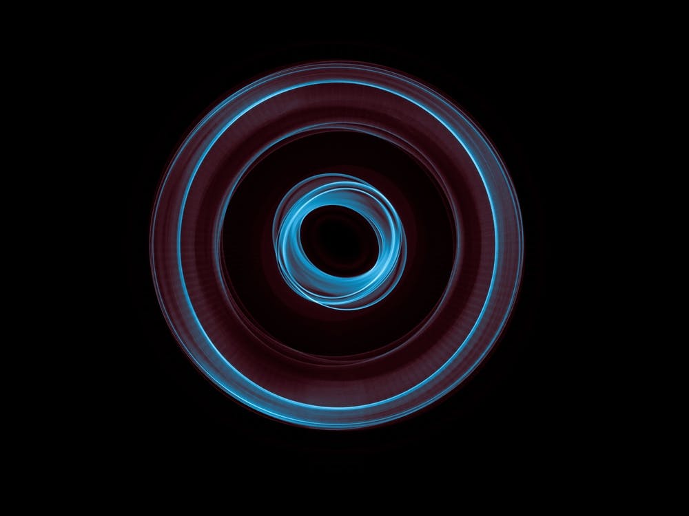 Glowing Abstract Curved Blue And Red Lines 11