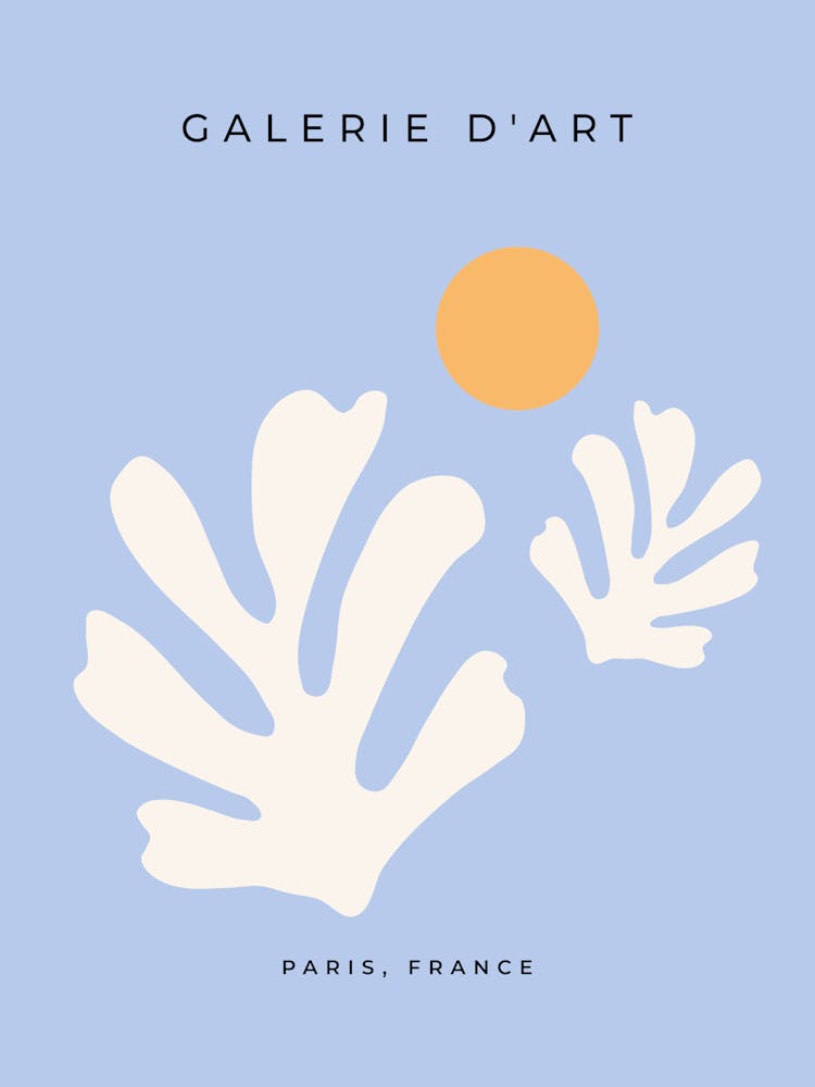 Cut Outs Abstract Leaves Baby Blue