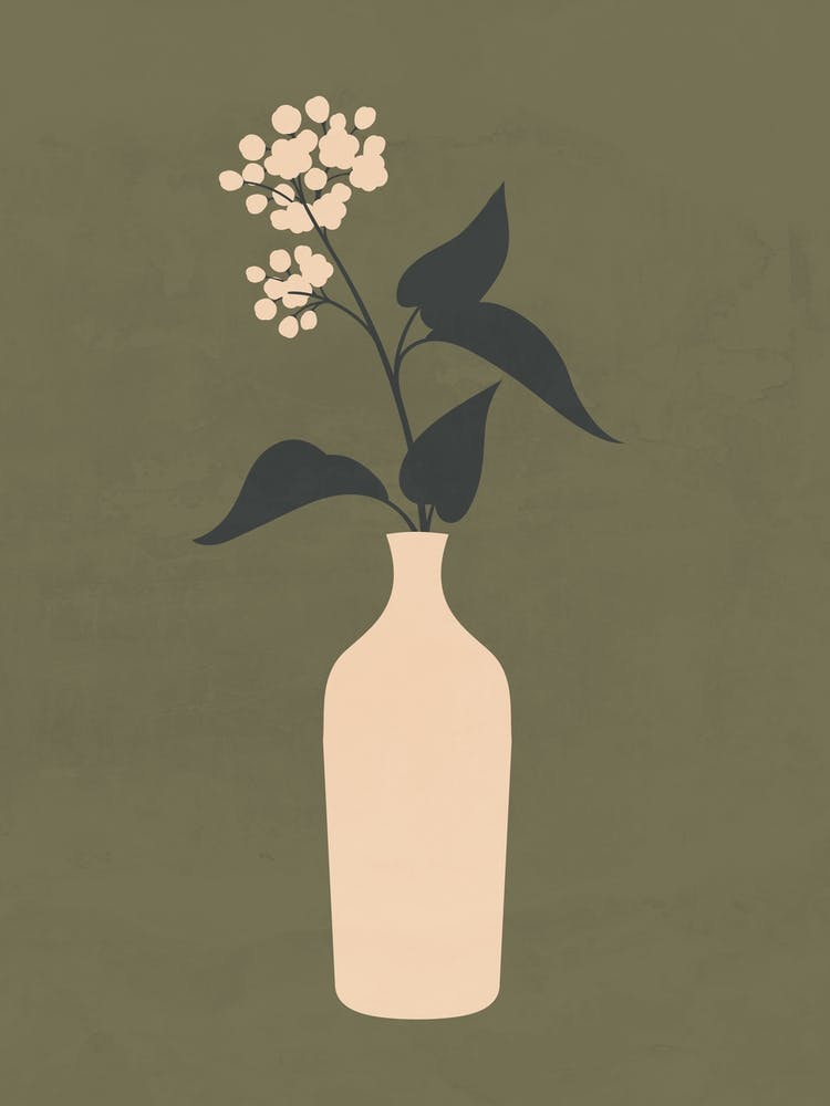 Minimal Abstract Art Vase Flower 7