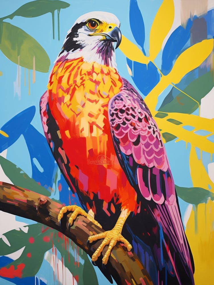 Colourful Bird Painting Falcon 5