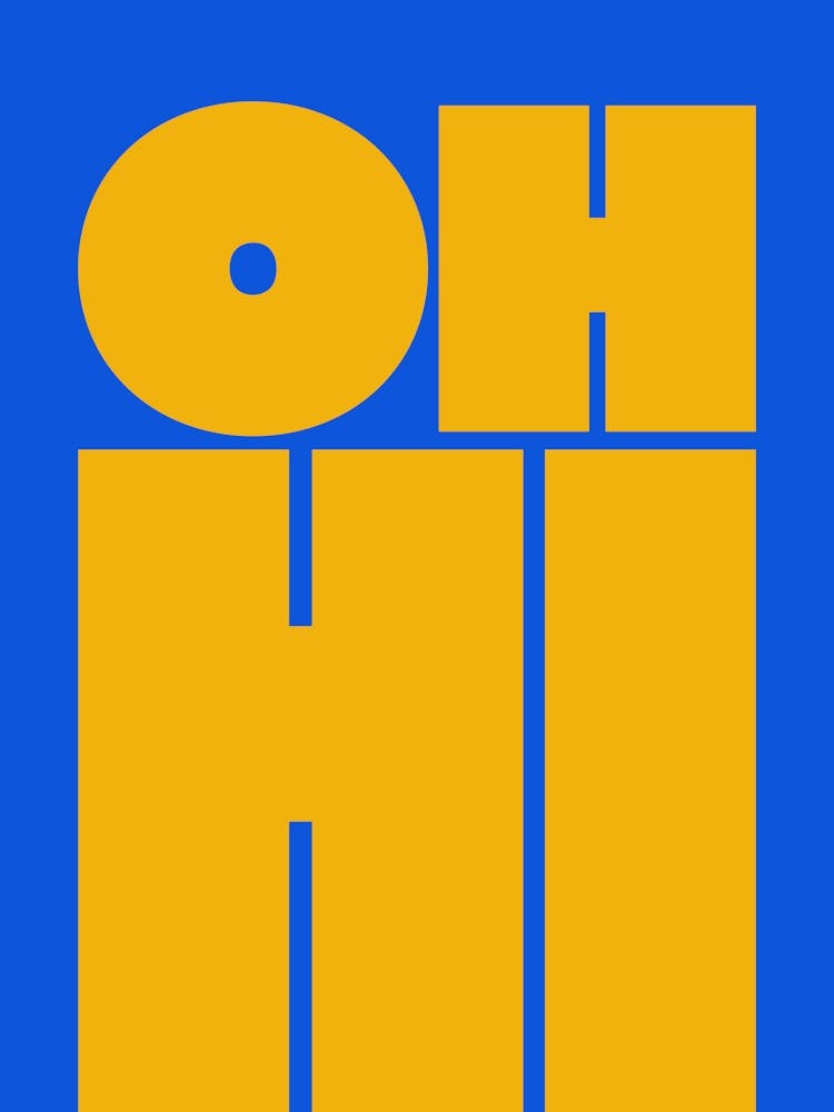 Oh Hi - Yellow & Blue