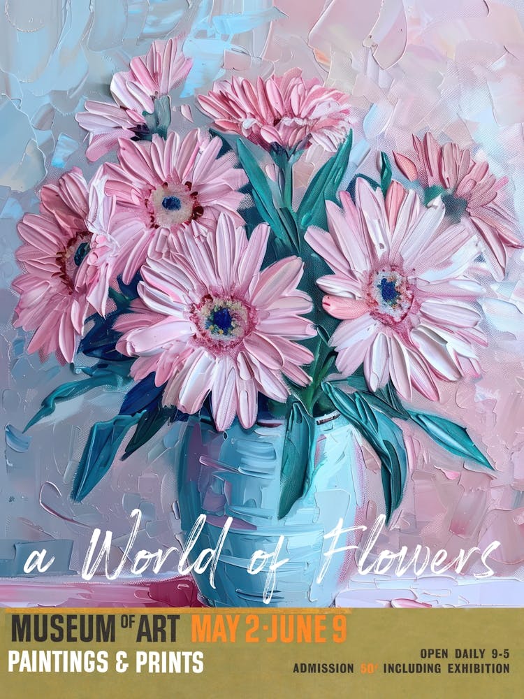 A World Of Flowers, Van Gogh Exhibition Gerbera 1