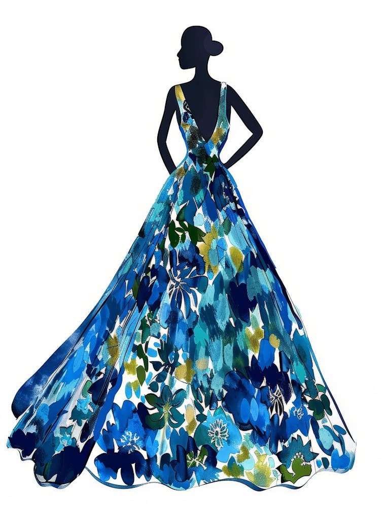 Blue Floral Dress