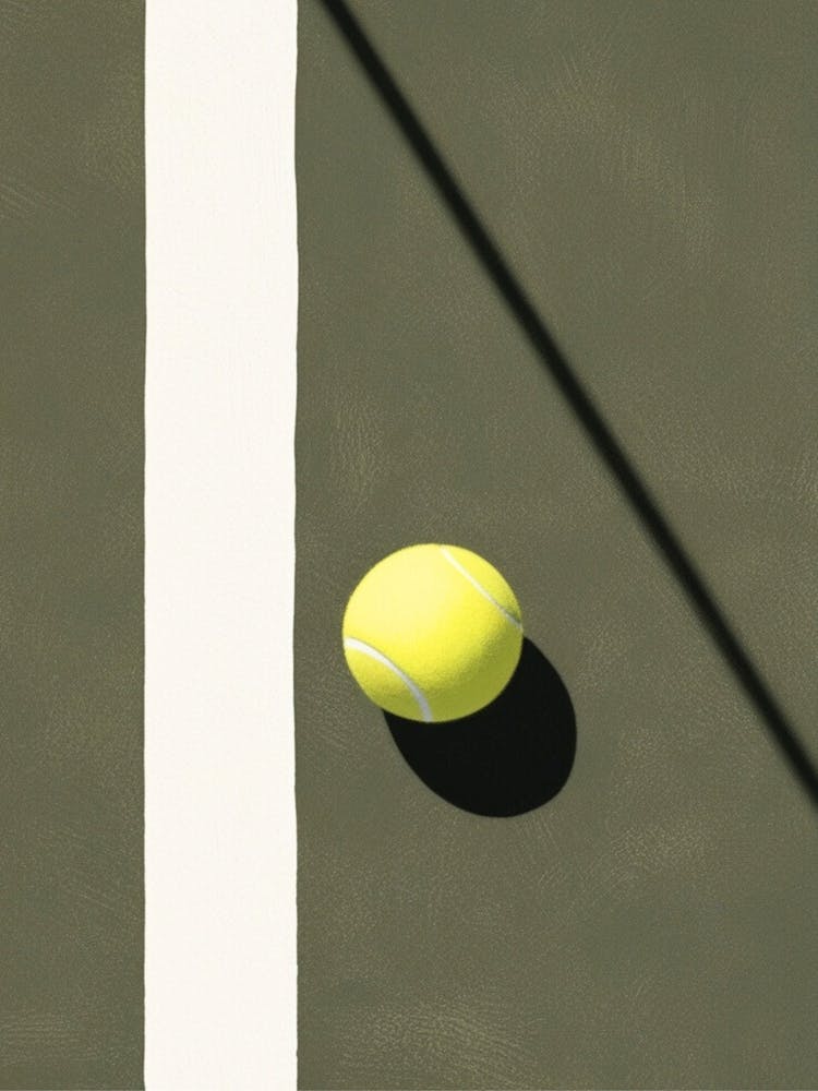 Tennis Ball On Court 1
