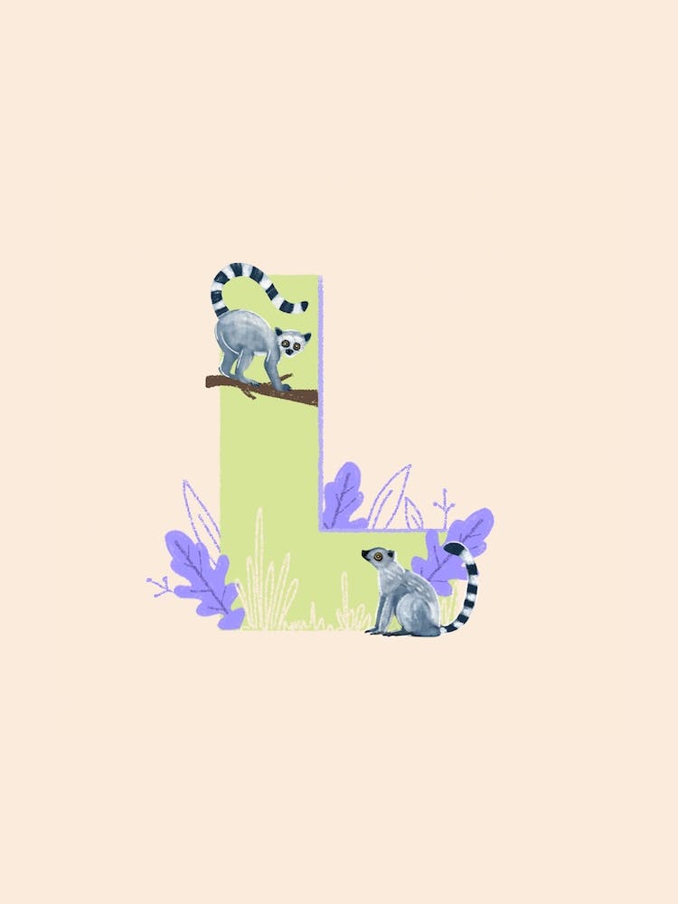 Letter L Lemur