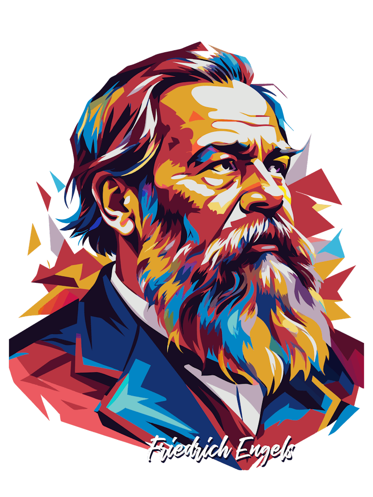 Friedrich Engels 03 Portrait WPAP Pop Art