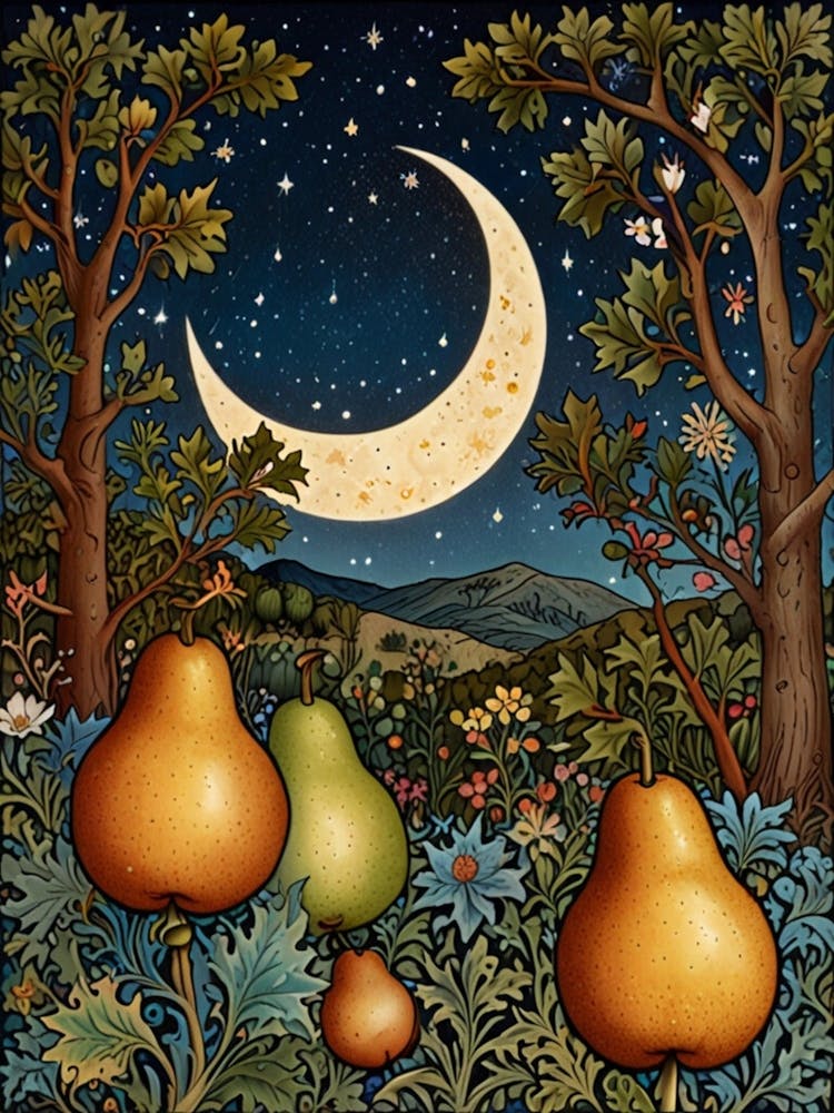 William Morris Moon And Pears