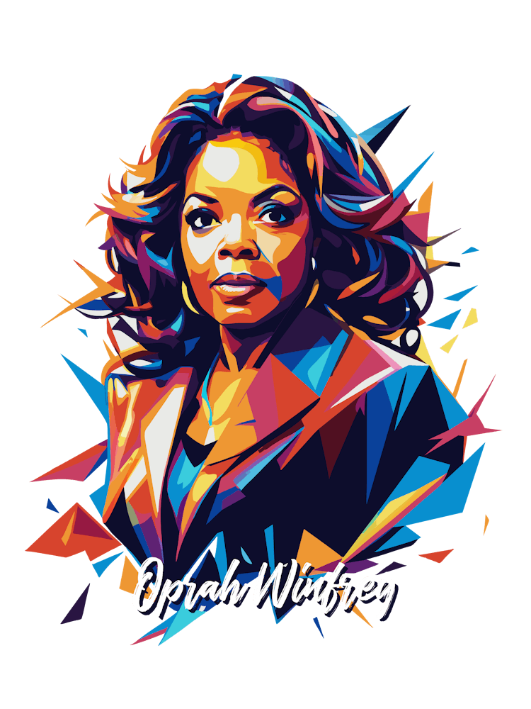 Oprah Winfrey 02 Portrait WPAP Pop Art