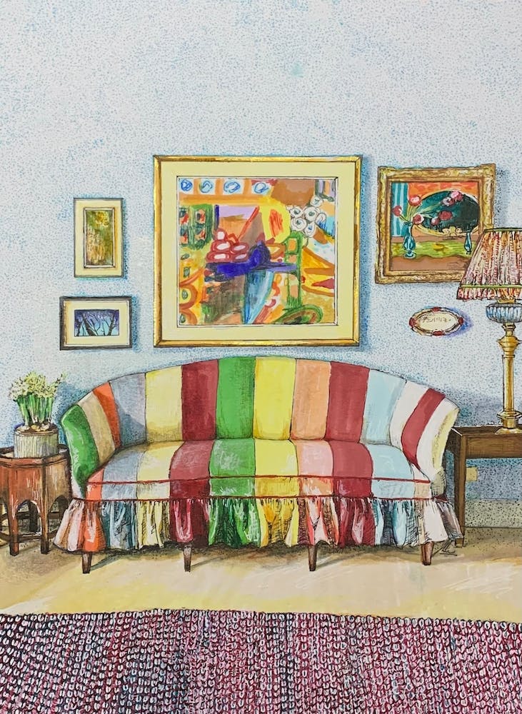 Striped Couch
