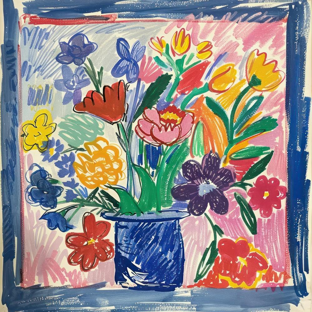 Spring Flowers Painting Matisse Style 9