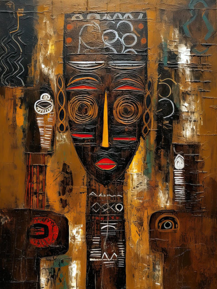 African Reverie: Masked Whispers of Cultural Heritage