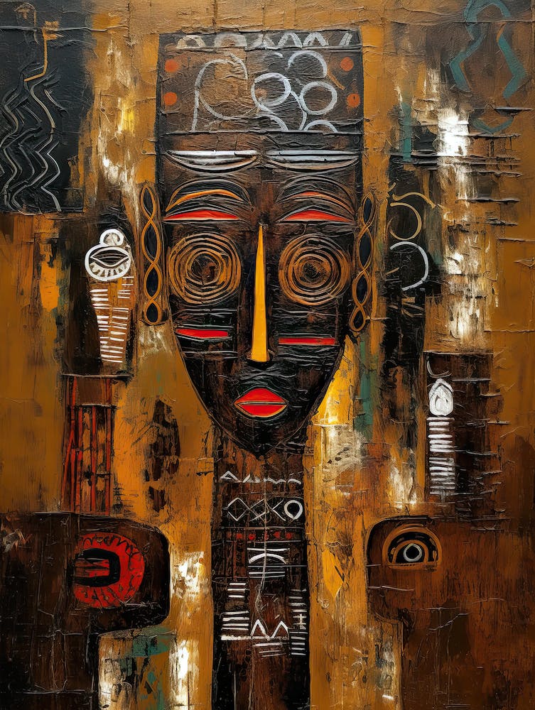 African Reverie: Masked Whispers of Cultural Heritage