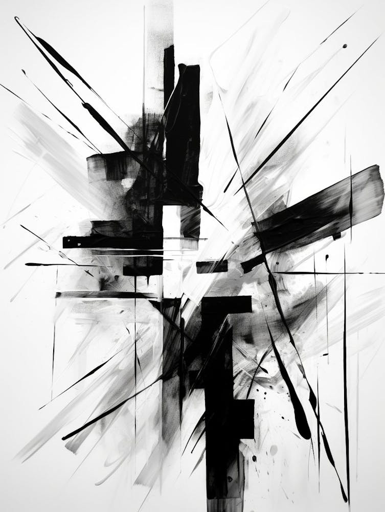 Fragments Abstraits Noir Et Blanc 2